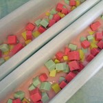 First Layer of Colorful Soap Chunks