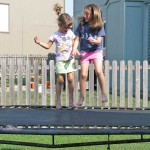 Girls Jumping on Trampoline