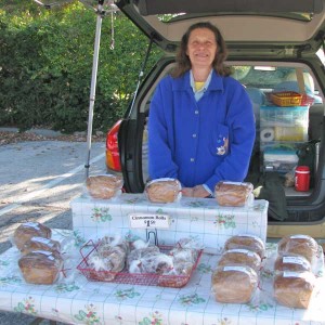 Nancy, one of the Bread Ladies at the Olathe Farmers Market