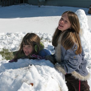 My girls enjoying the snow!