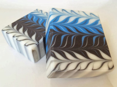 Taiwan Swirl soap by Spicy Pinecone, scented with CK-One type