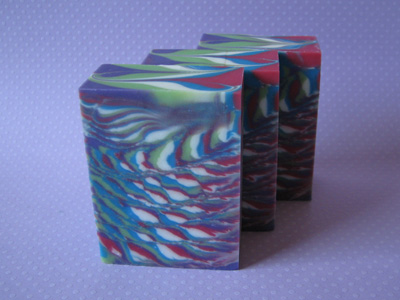 Cherry Berry Stripe soap by Amy Warden